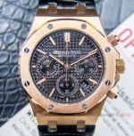 Grade 1A Copy Audemars Piguet Royal Oak Chronograph 7750 Watch Black Dial